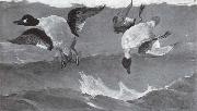 Winslow Homer Rechts und Links oder Doppeltreffer oil painting artist